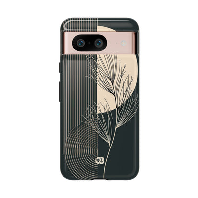 Black Tough Phone Case for Google Pixel - Obsidian Sand Willow