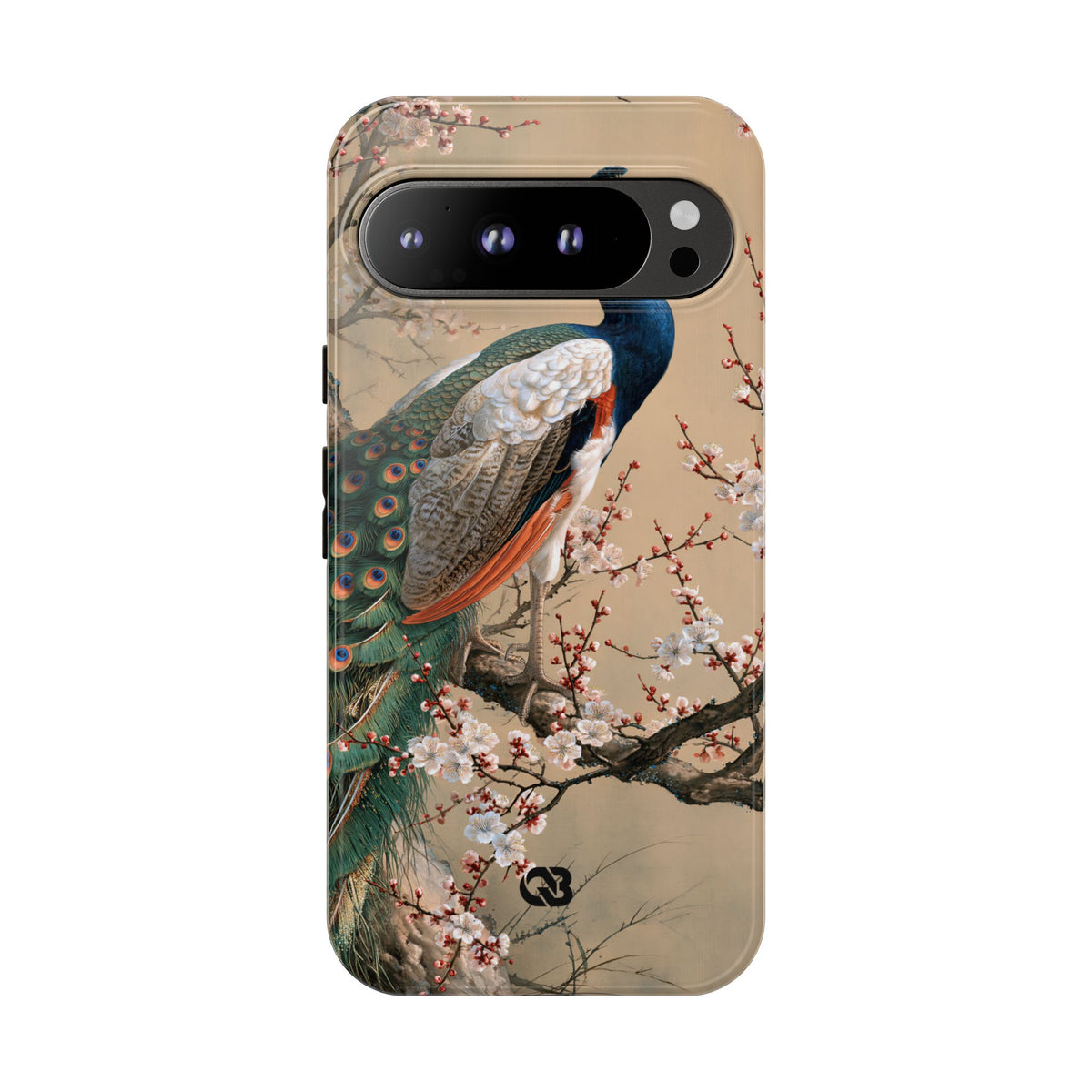 Imperial Peacock Blossom · Tough Phone Case for Pixel ·  Beige