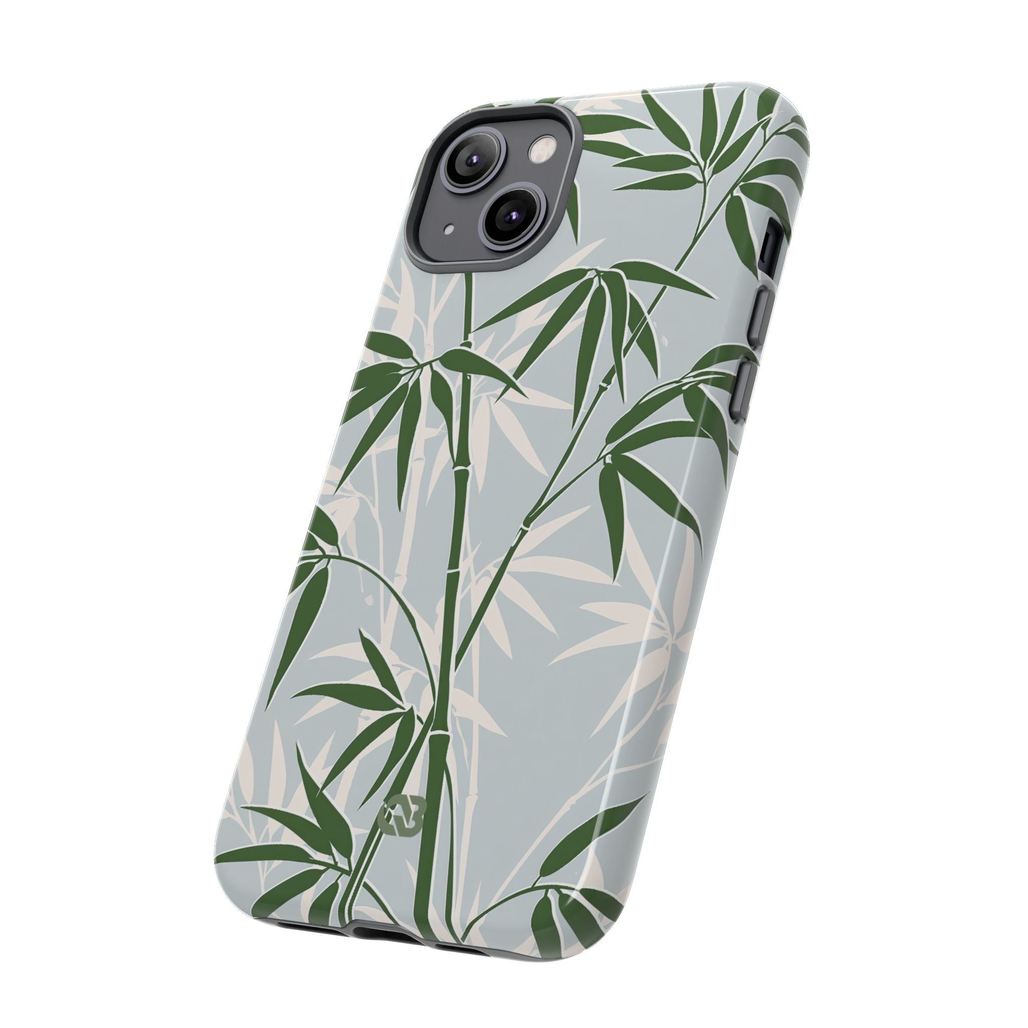 Green Tough Phone Case for iPhone - Kyoto Bamboo Canopy