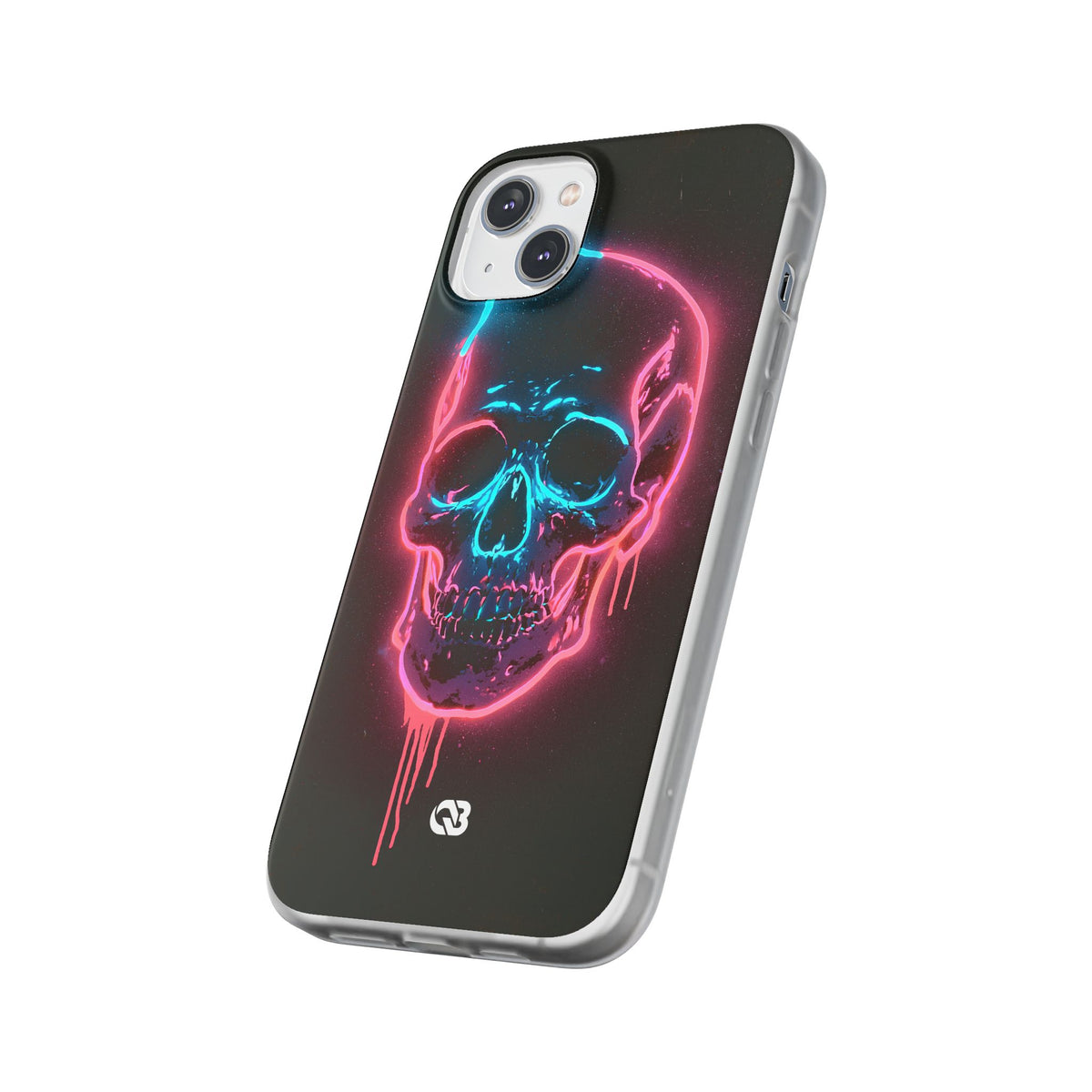 Neon Drip Skull · Lite Phone Case for iPhone ·  Black