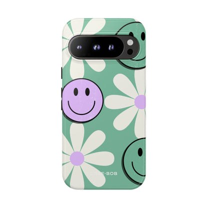Smiley Daisy Glow Google Pixel 9 Pro Case - Tough