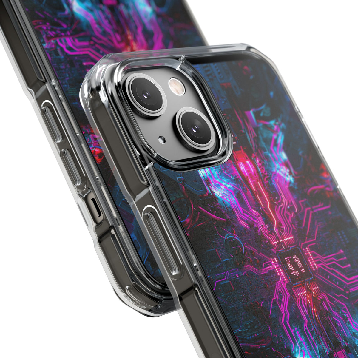 Neural Circuit Core · Clear Impact Magnetic Phone Case for iPhone ·  Black