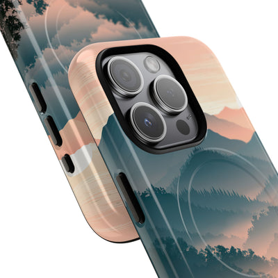 Teal Tough 2.0 Magsafe Phone Case for iPhone - Alpine Teal Horizon
