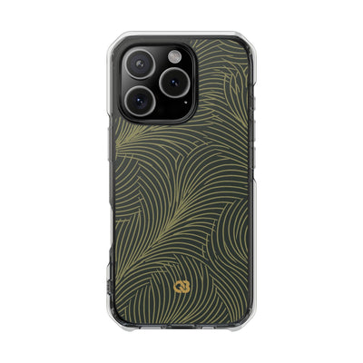 Green Impact MagSafe Phone Case for iPhone - Dark Olive Plume