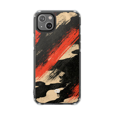 Urban Slash Camo · Clear Impact Magnetic Phone Case for iPhone · Black
