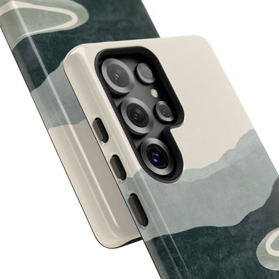 Green Tough Phone Case for Samsung - Misty Sage Valley