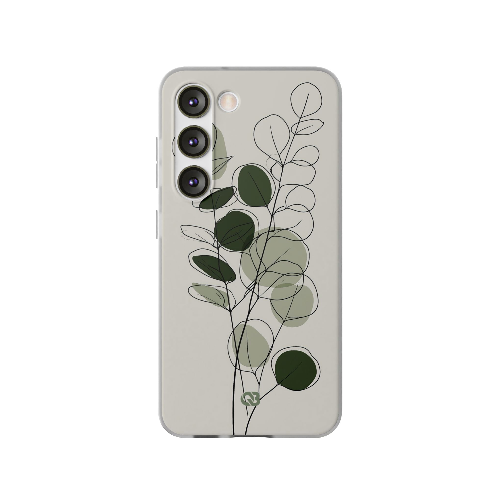 Green Lite Phone Case for Samsung - Muted Eucalyptus Sketch