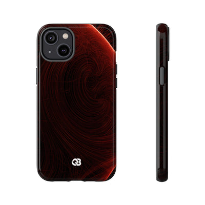 Crimson Solar Orbit · Tough Phone Case for iPhone · Red