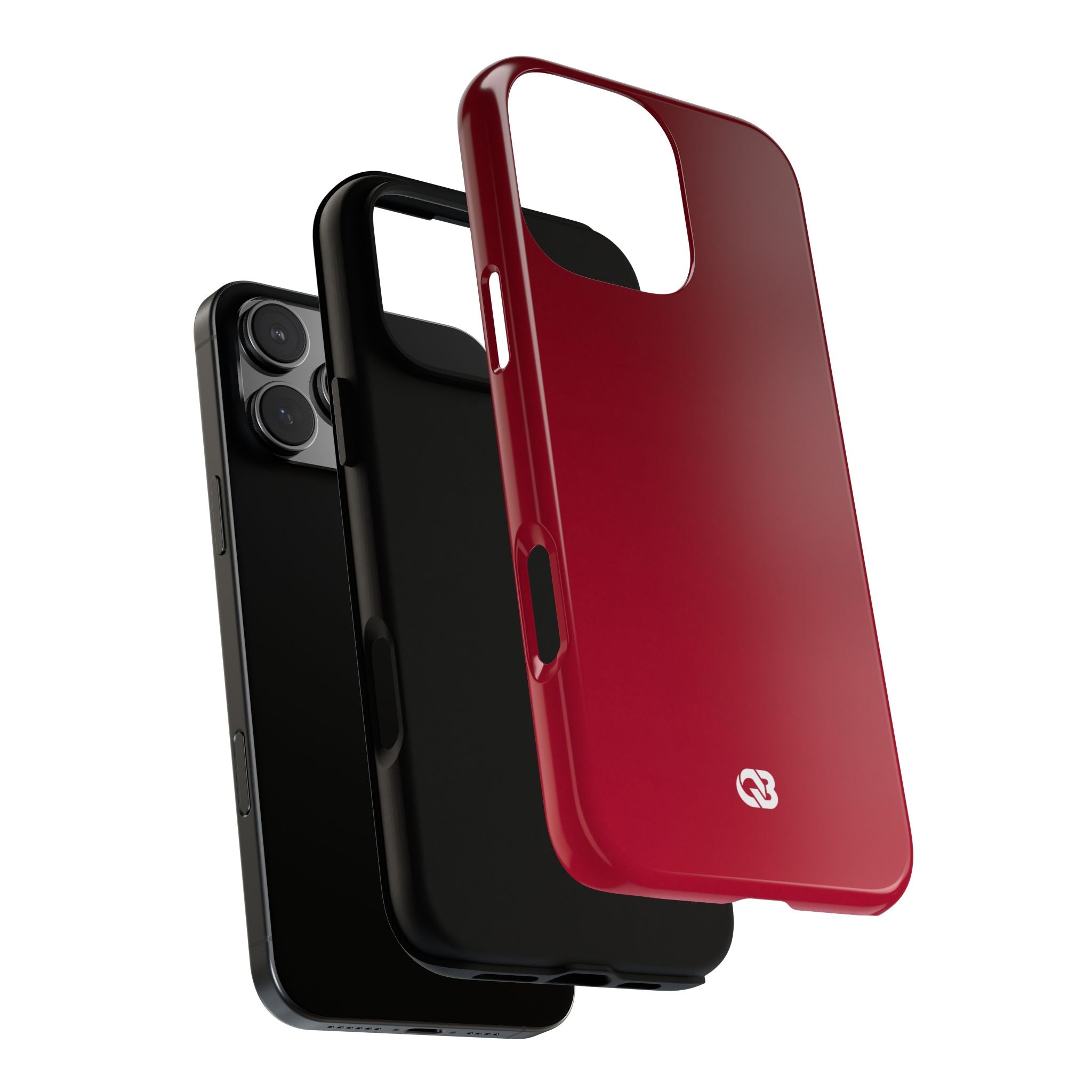 Red Tough Phone Case for iPhone - Crimson Velvet Fade