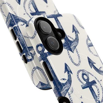 Navy Anchor Loop iPhone 17 Case - Tough+ - CASE•BOB