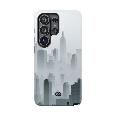 Grey Tough Phone Case for Samsung - Steel Mist Skyline