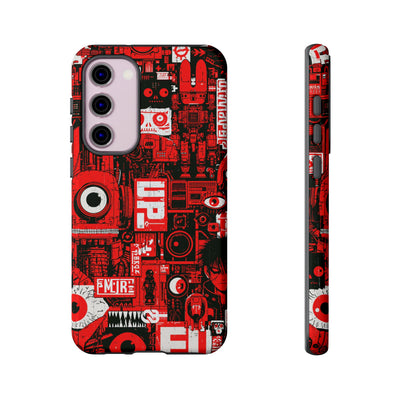 Neo Mecha Collage · Tough Phone Case for Samsung · Red