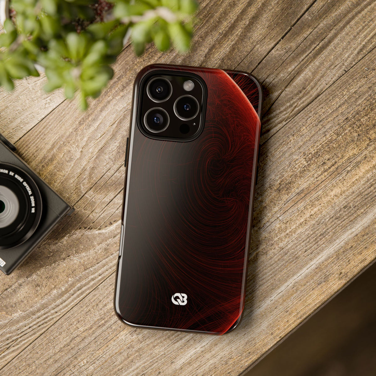 Crimson Solar Horizon · Tough Phone Case for iPhone · Red