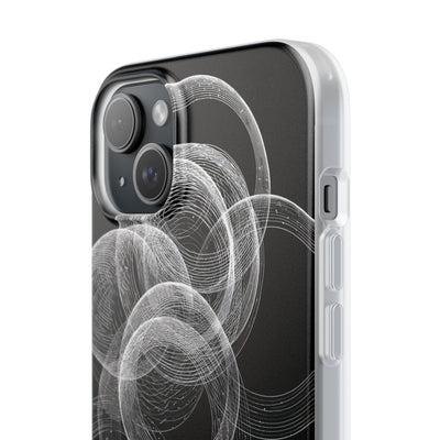 Black Lite Phone Case for iPhone - Kinetic Wireframe Orbit
