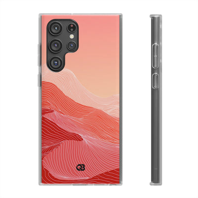 Red Lite Phone Case for Samsung - Crimson Ridge Contour