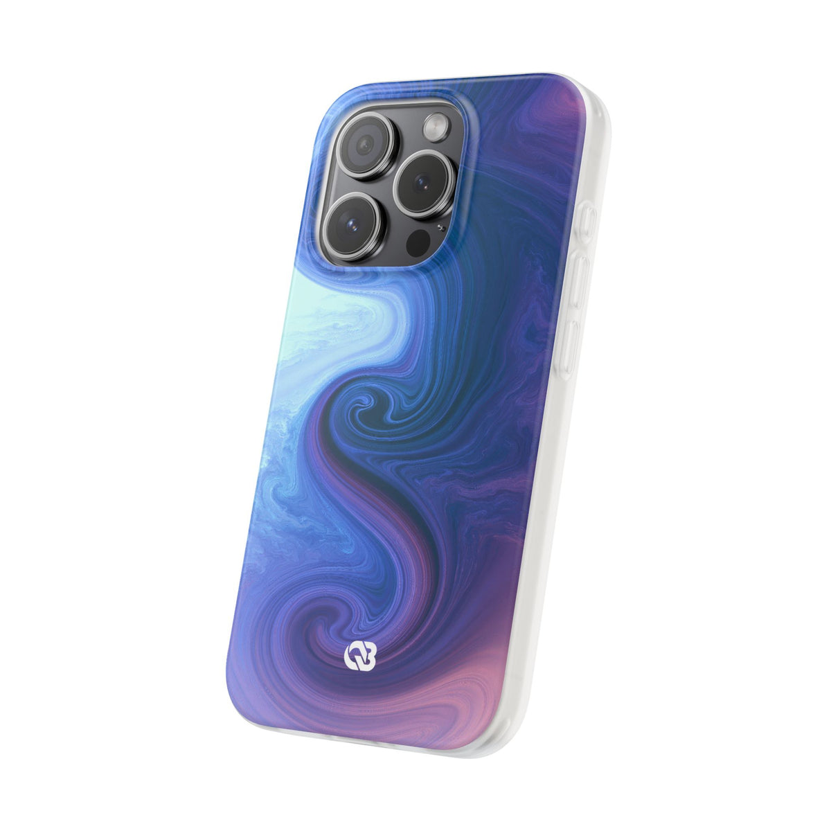Azure Fluid Swirl · Lite Phone Case for iPhone ·  Blue