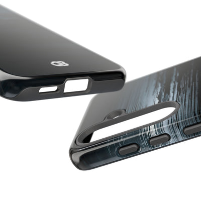 Black Tough Phone Case for Samsung - Frozen Signal Glitch