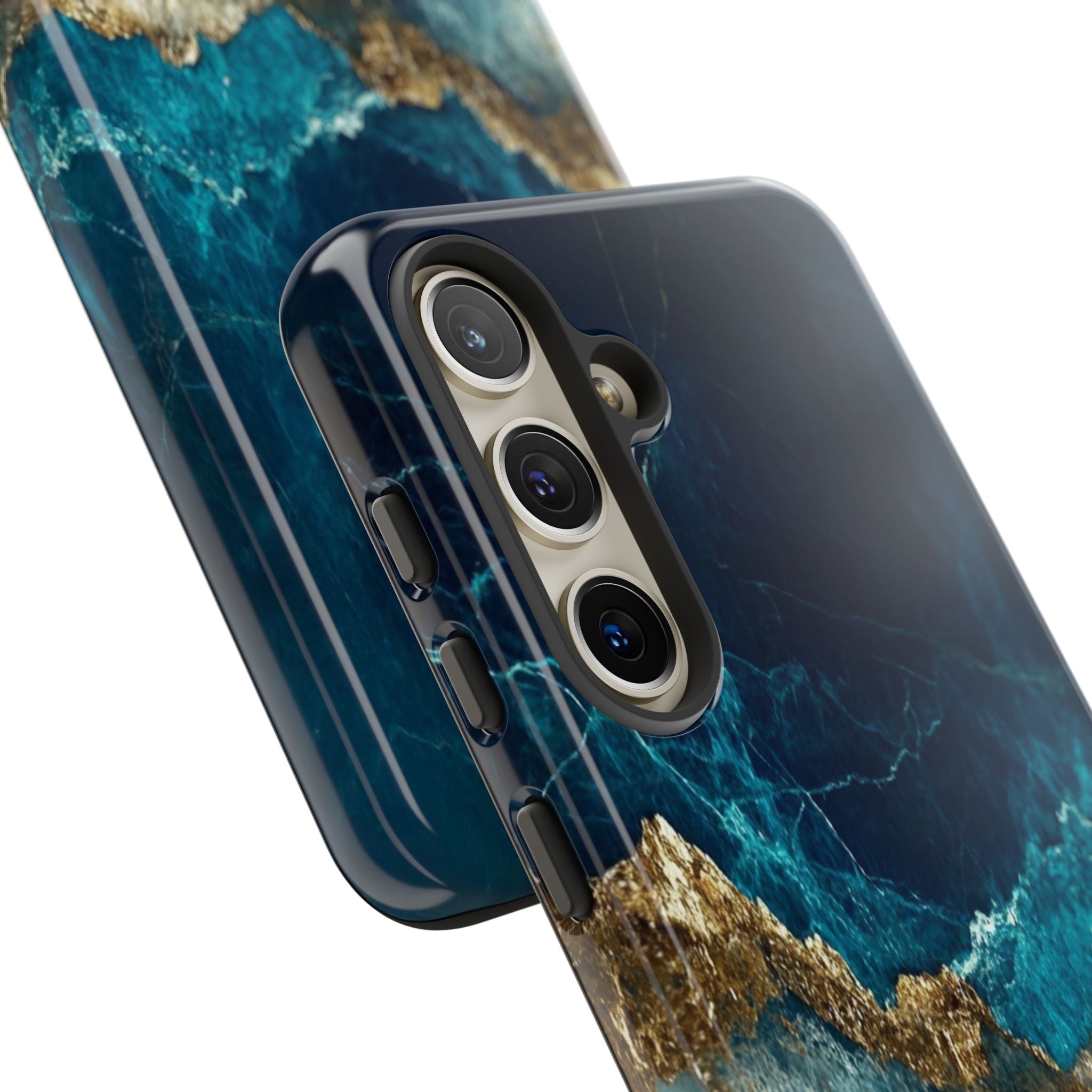 Jagged Gold Split Samsung S24 Case - Tough