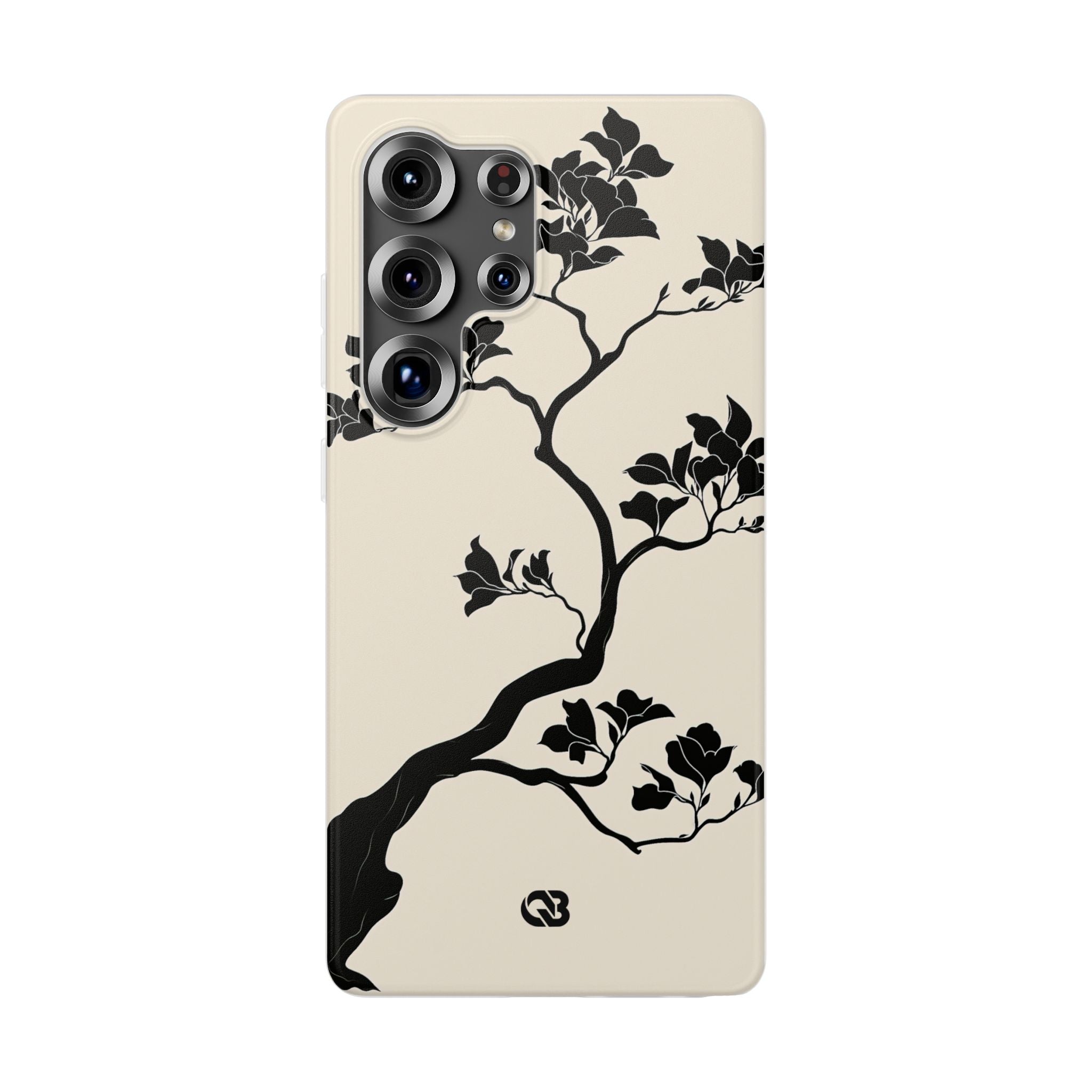 Beige Lite Phone Case for Samsung - Obsidian Bonsai Silhouette
