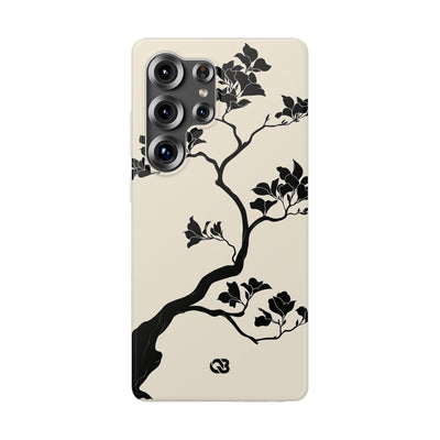 Beige Lite Phone Case for Samsung - Obsidian Bonsai Silhouette