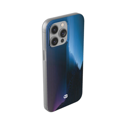 Blue Lite Phone Case for iPhone - Indigo Distortion Wave