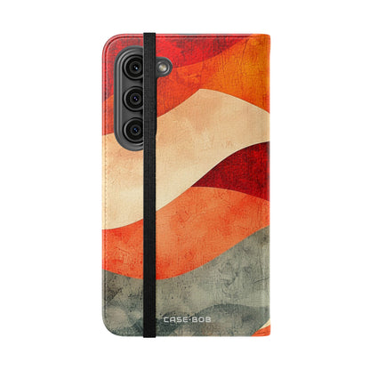 Crimson Ripples - Samsung S23 Case - Wallet