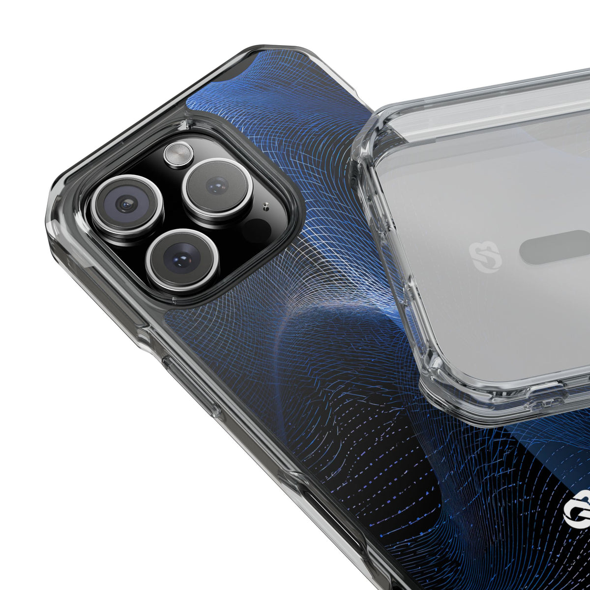 Blue Impact MagSafe Phone Case for iPhone - Electric Cobalt Topo