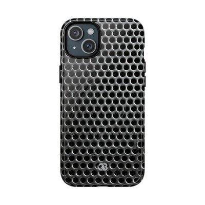 Silver Tough 2.0 Magsafe Phone Case for iPhone - Brutalist Steel Mesh