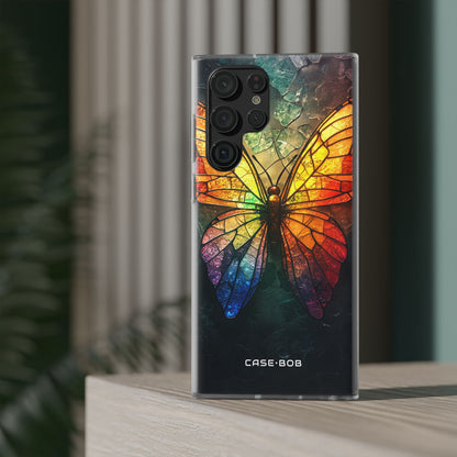 Stained Glass Butterfly Samsung S22 Ultra Case - Soft