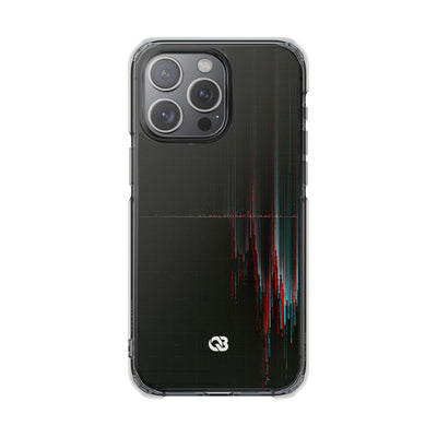 Black Impact MagSafe Phone Case for iPhone - Corrupted Data Stream