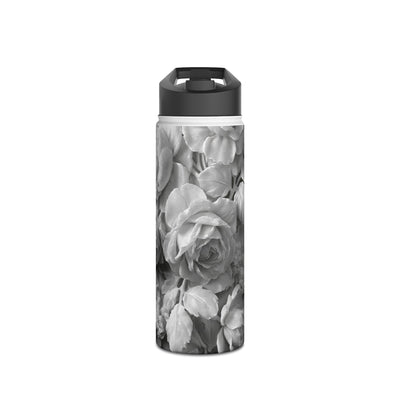 Rococo Marble Rose · Insulated Water Bottle · White