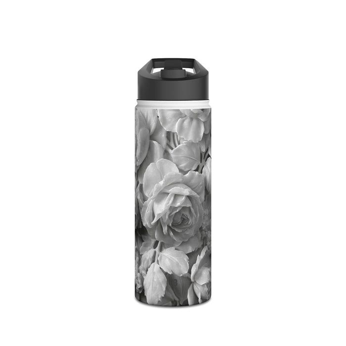 Rococo Marble Rose · Insulated Water Bottle · White