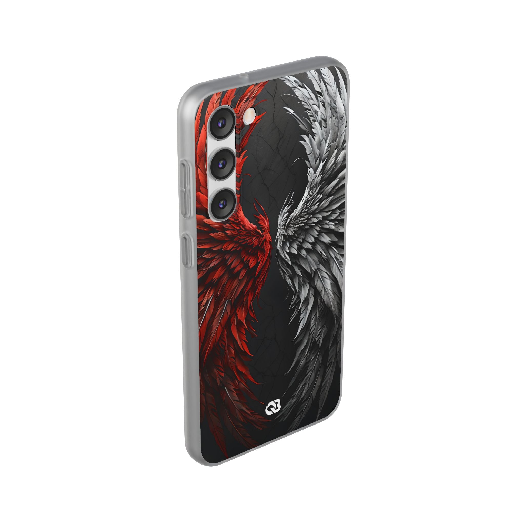 Split Crimson Wing · Soft Phone Case for Samsung