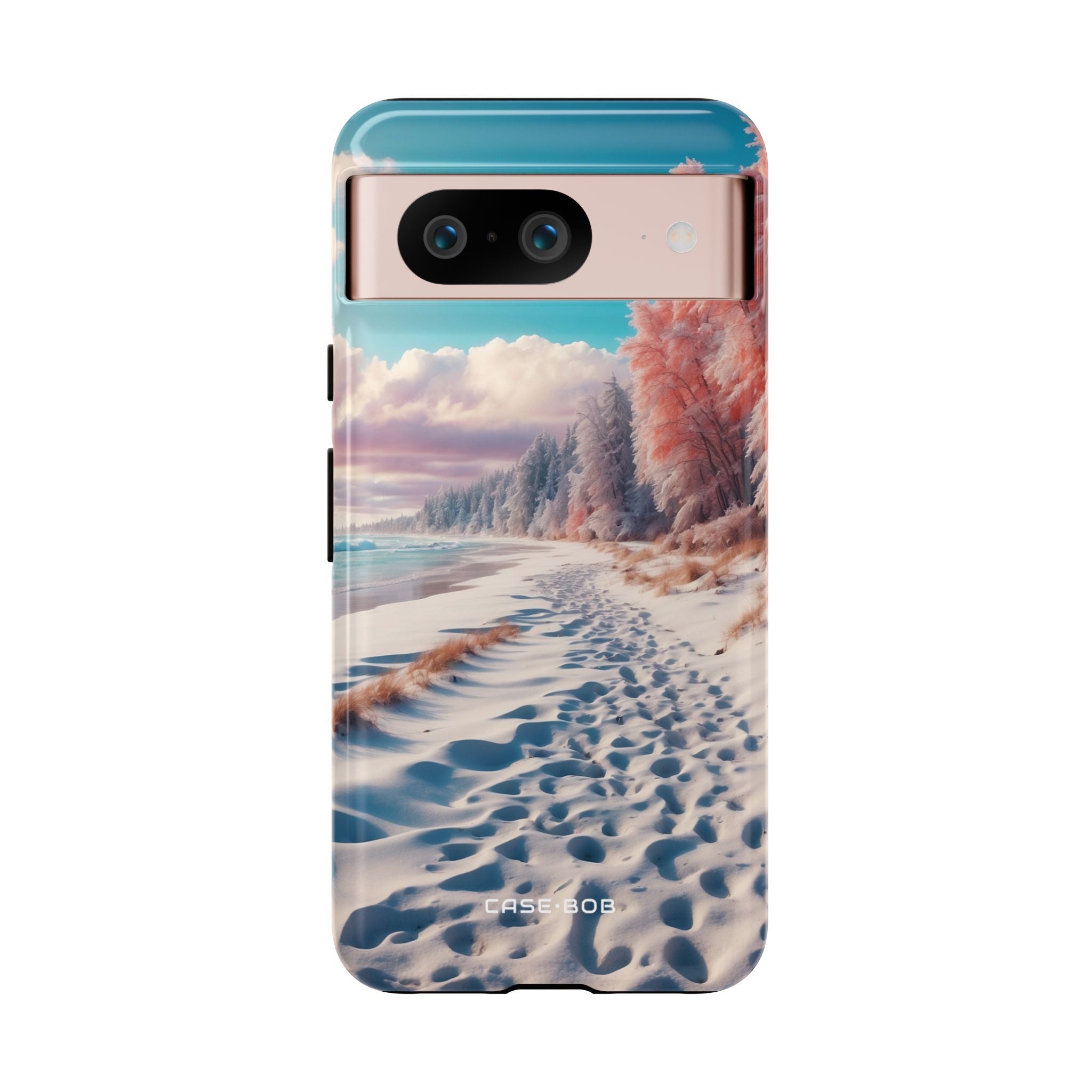 Snowy Footprints Google Pixel 8 Case - Tough