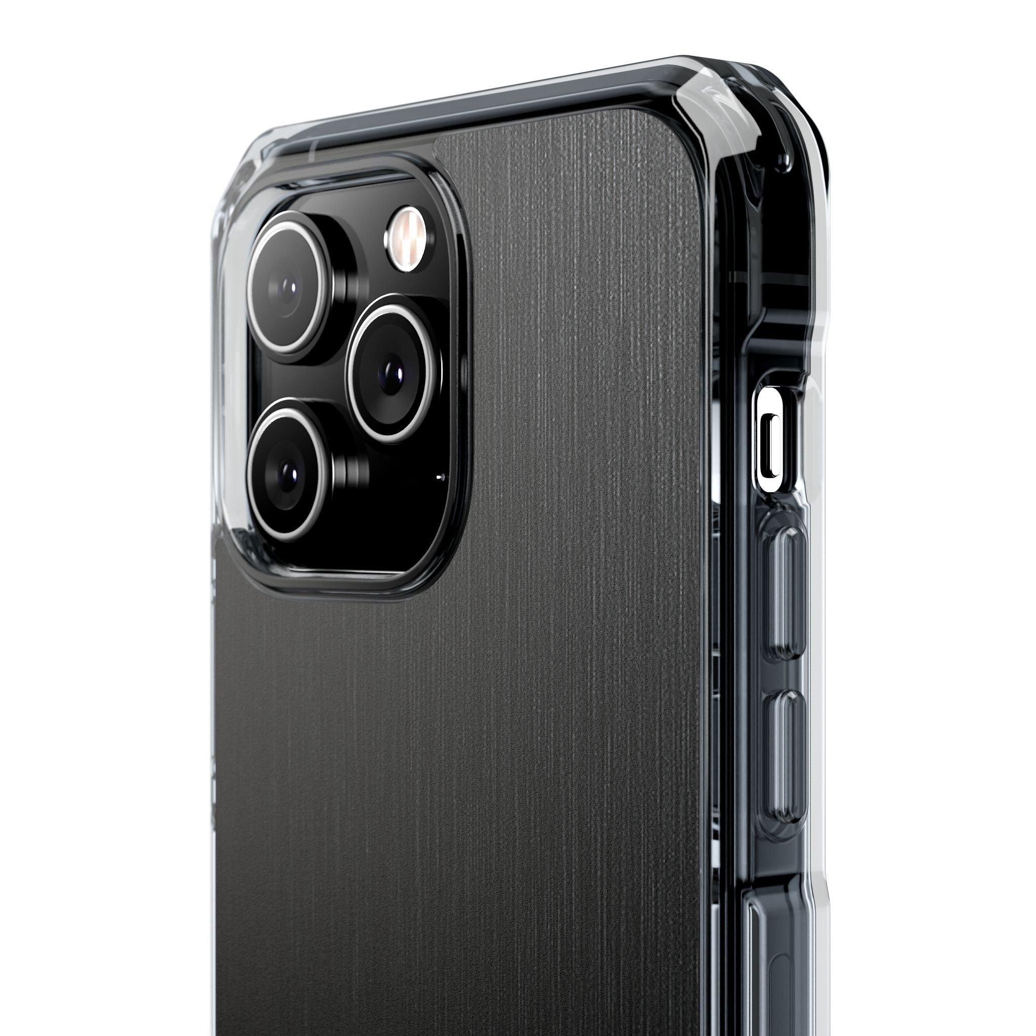 Black Impact MagSafe Phone Case for iPhone - Brushed Obsidian Slate