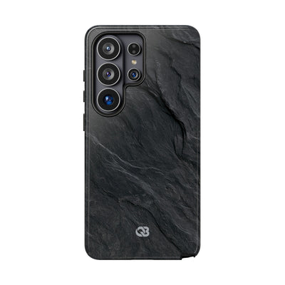 Black Tough Phone Case for Samsung - Midnight Slate Ridge