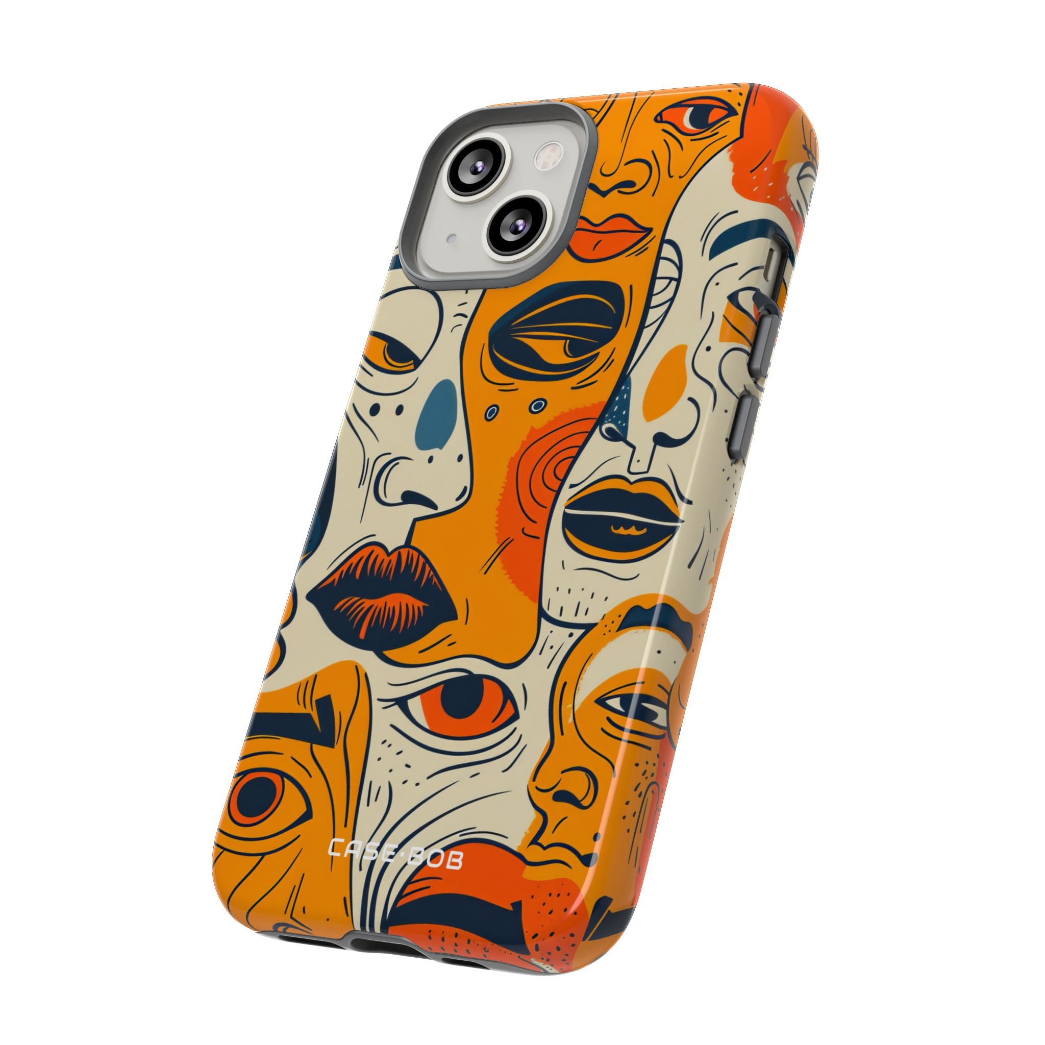 Tangled Faces Sunset iPhone 14 Case - Tough