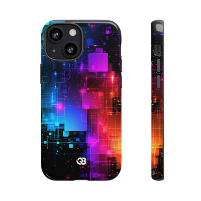 Spectral Circuit Grid · Tough Phone Case for iPhone · Black