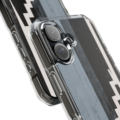 Grey Impact MagSafe Phone Case for iPhone - Industrial Concrete Void