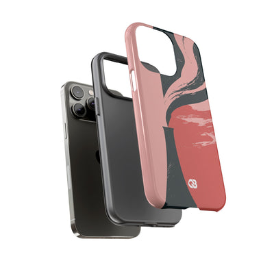 Pink Tough Phone Case for iPhone - Cinder Rose Plume