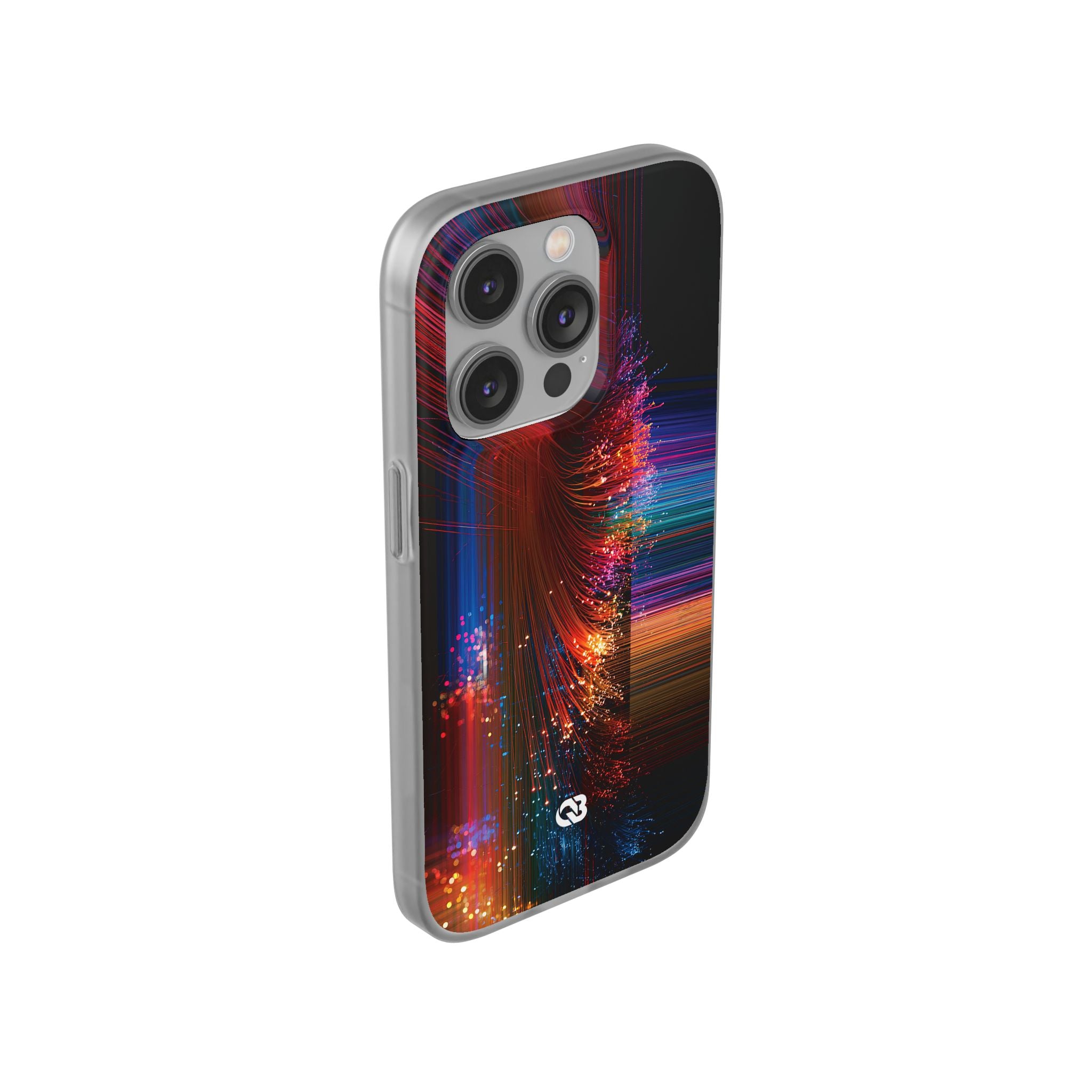 Black Lite Phone Case for iPhone - Cyber Optic Streak