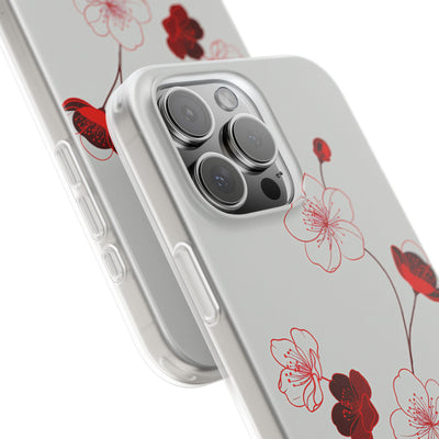 Red Lite Phone Case for iPhone - Kyoto Ember Bloom