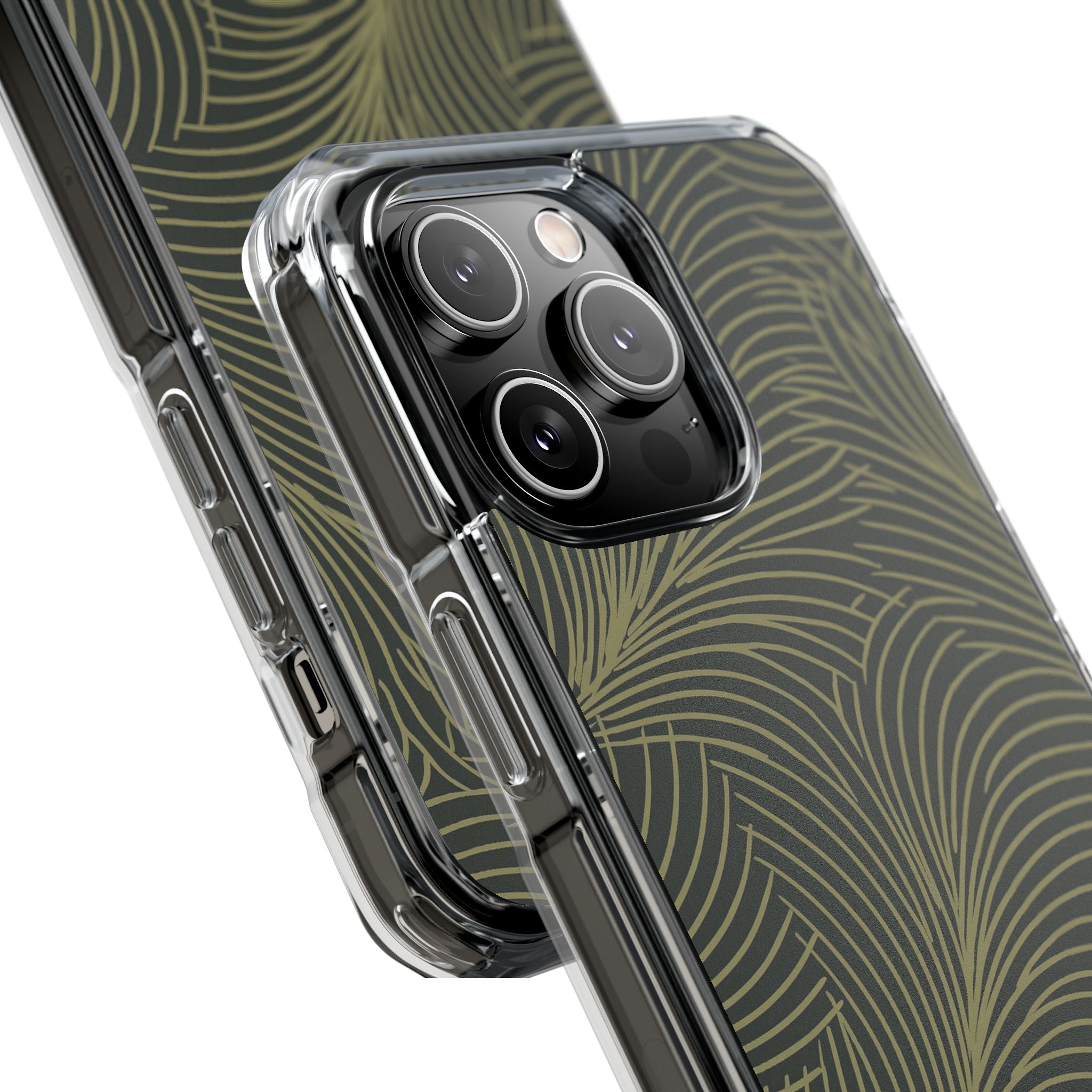 Green Impact MagSafe Phone Case for iPhone - Dark Olive Plume