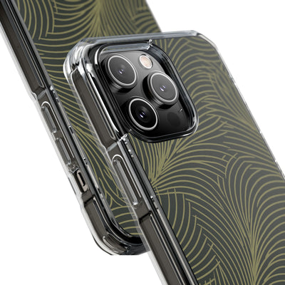 Green Impact MagSafe Phone Case for iPhone - Dark Olive Plume