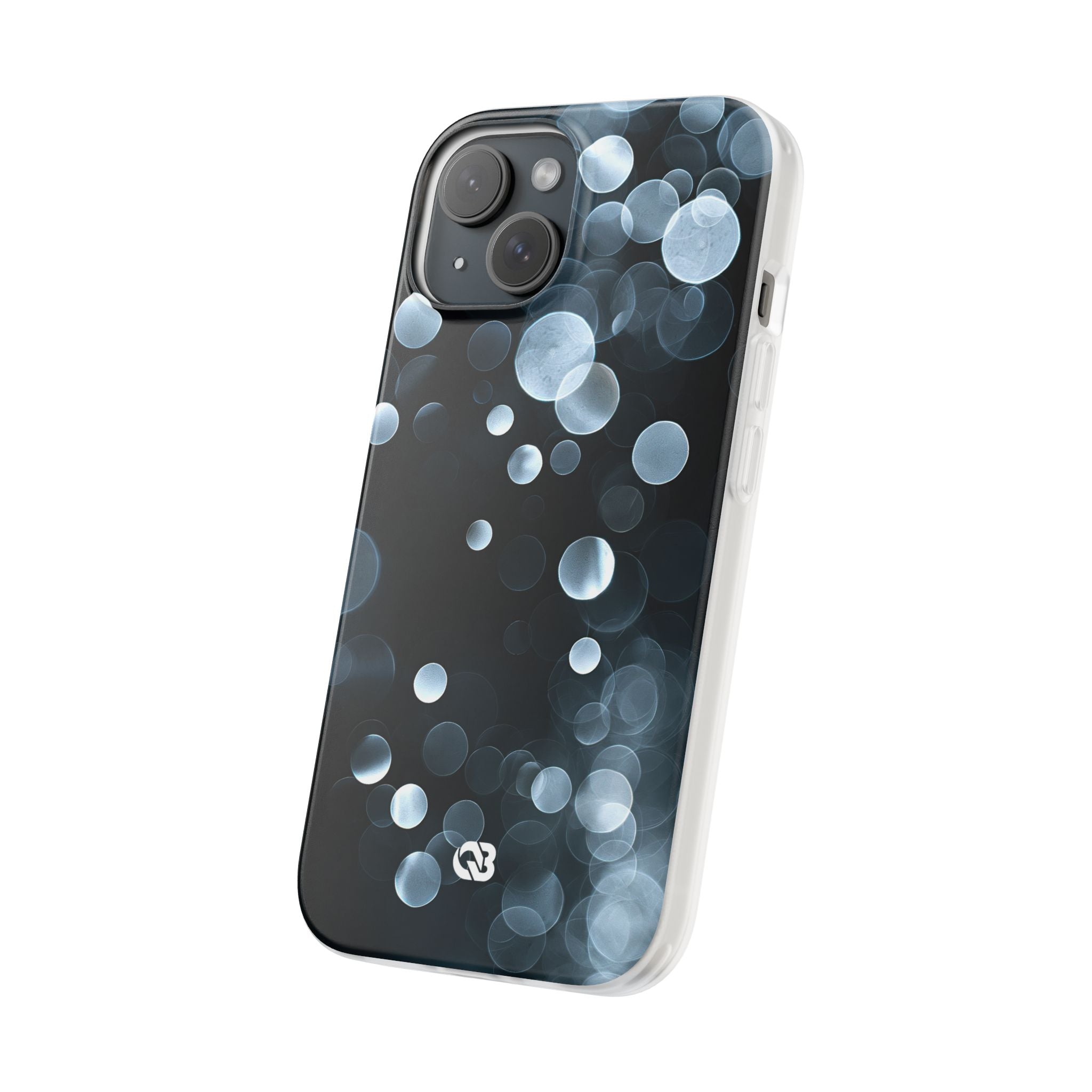 Black Lite Phone Case for iPhone - Silver Orbit Glow