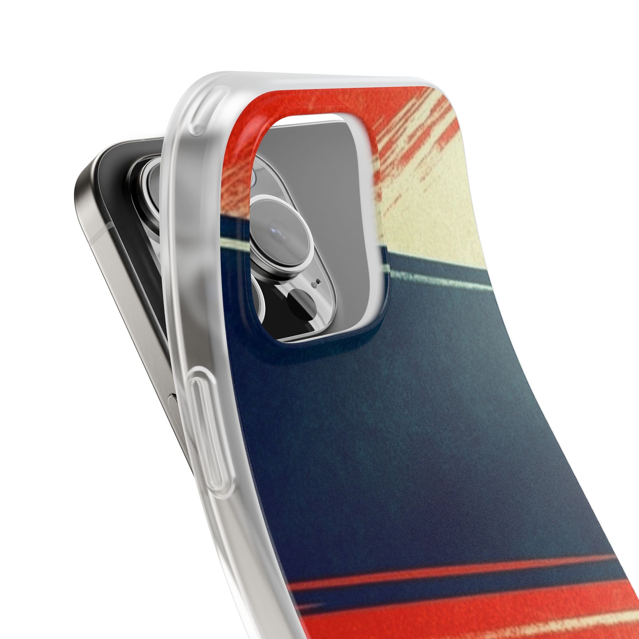 Blue Diagonal Motion iPhone 16 Pro Max Case - Soft