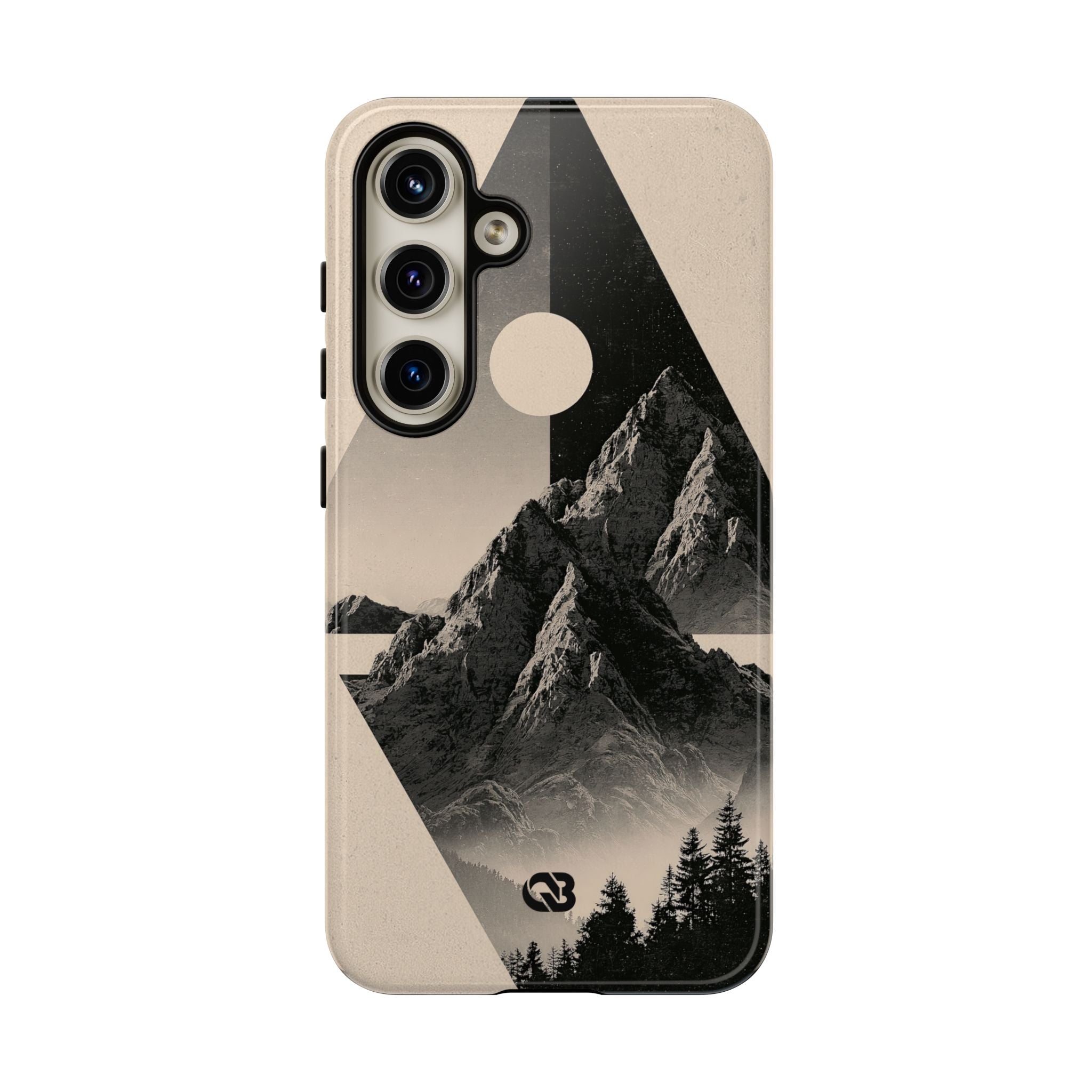 Beige Tough Phone Case for Samsung - Obsidian Summit Parchment
