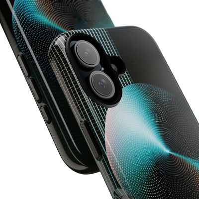 Blue Tough Phone Case for iPhone - Cyan Vector Sphere
