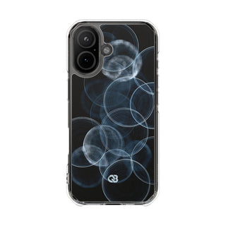 Blue Impact MagSafe Phone Case for iPhone - Cyan Pulse Ripple