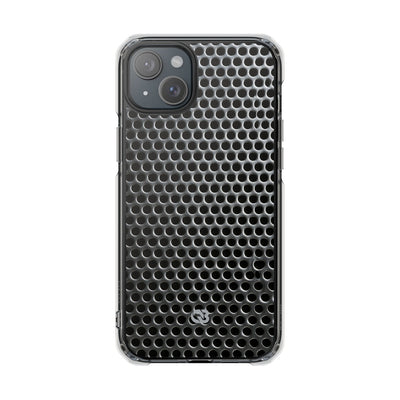 Silver Impact MagSafe Phone Case for iPhone - Brutalist Steel Mesh